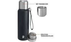 Термос Origin Outdoors Vacuum PureSteel, 0,5 л, чёрный