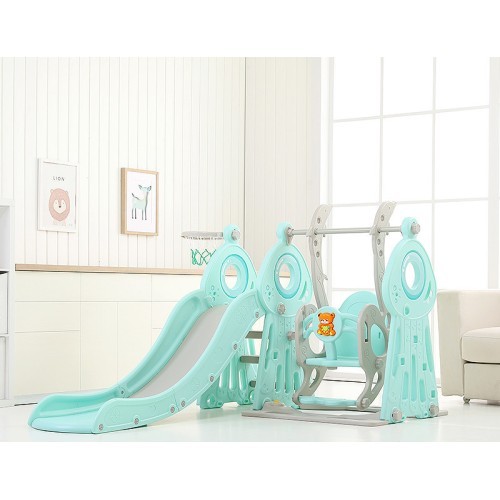 Children’s Slide w/ Swing & Basketball Hoop 4-in-1 inSPORTline Swingslide - Green