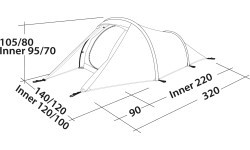 Палатка Robens Arch 2, 2-местная, синяя