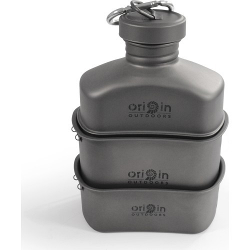 Origin Outdoors stovyklavimo puodų rinkinys „Titanium“