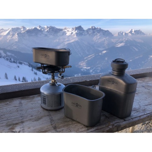 Origin Outdoors stovyklavimo puodų rinkinys „Titanium“