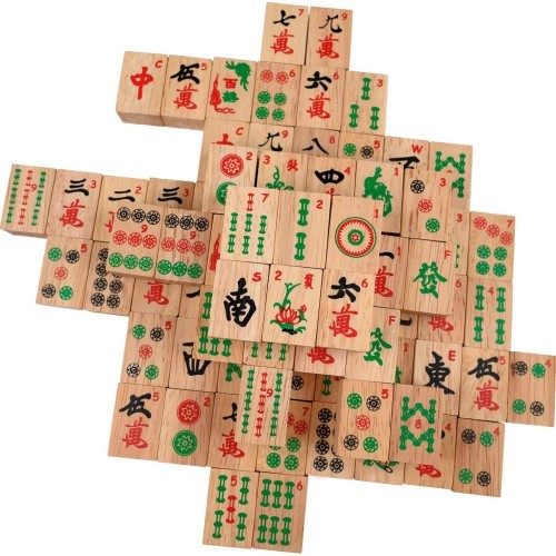 Philos Mah Jongg with Arabic numbers wood