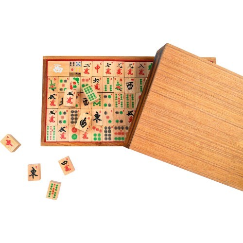 Philos Mah Jongg with Arabic numbers wood