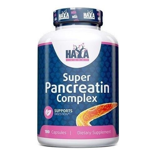 Haya Labs Super Pancreatin Complex (Pankreatino virškinimo fermentai) 100 kaps.