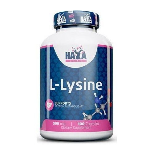 Haya Labs L-Lysine 500 мг (Лизин), 100 капс.