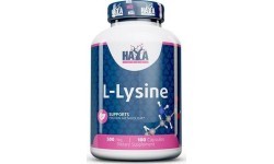 Haya Labs L-Lysine 500 mg, 100 caps.