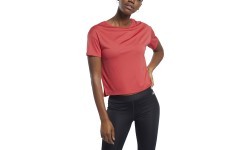 Женская футболка Reebok Wor Comm Poly Tee, розовая FQ0404