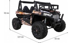 Elektromobilis Buggy UTV, juodas