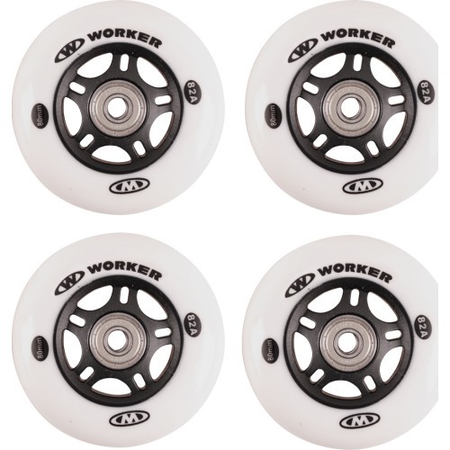 Set 4 pcs – Wheels 80mm and Bearing ABEC-7 chrome