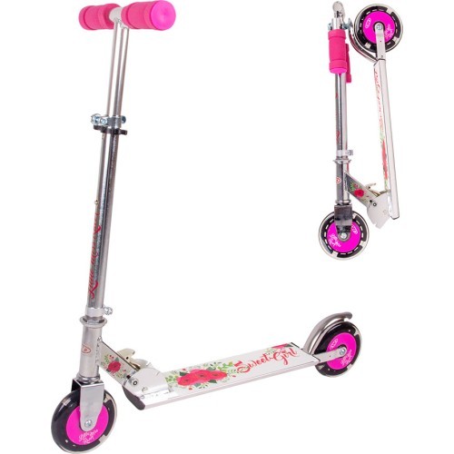Scooter WORKER Racer Sweet Girl with Light-Up Wheels