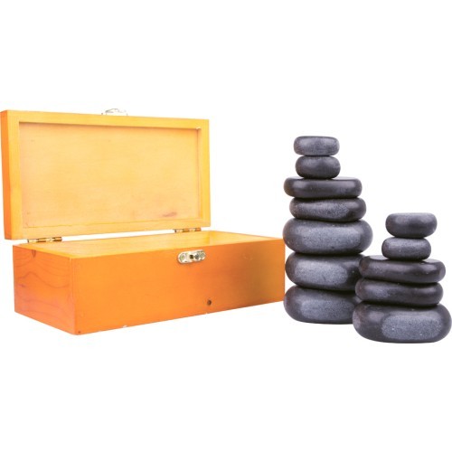 Lava massage stone set inSPORTline Basalt Stone 12pcs.