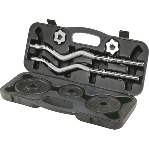 Curl Barbell Set with a Case inSPORTline BEZ20 20 kg