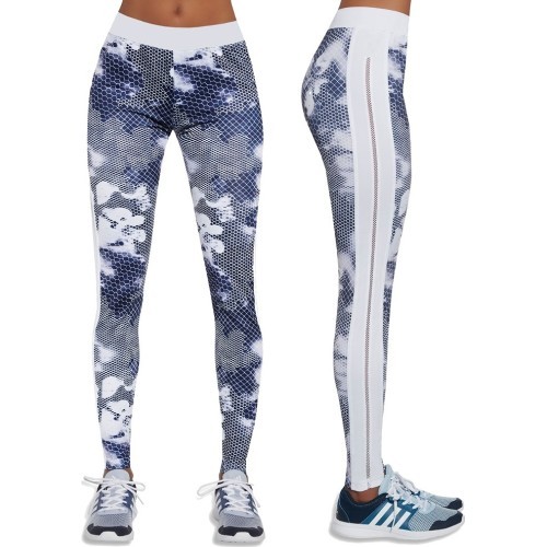 Women's Sports Leggings BAS BLACK Code - White-Blue
