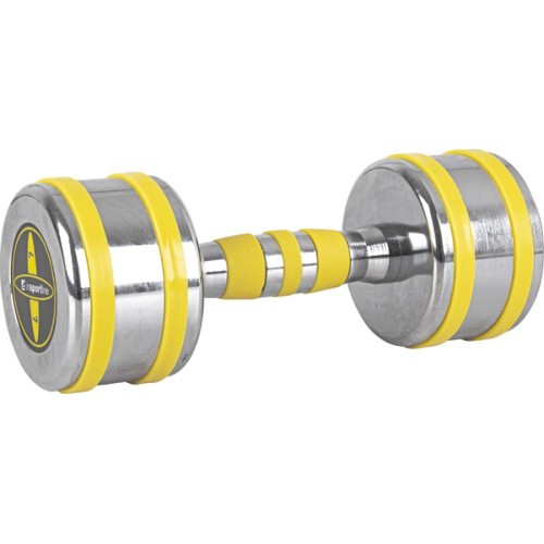 Хромированная гантель inSPORTline Yellsteel 7 кг