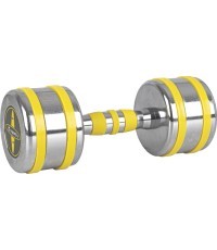 Хромированная гантель inSPORTline Yellsteel 9 кг