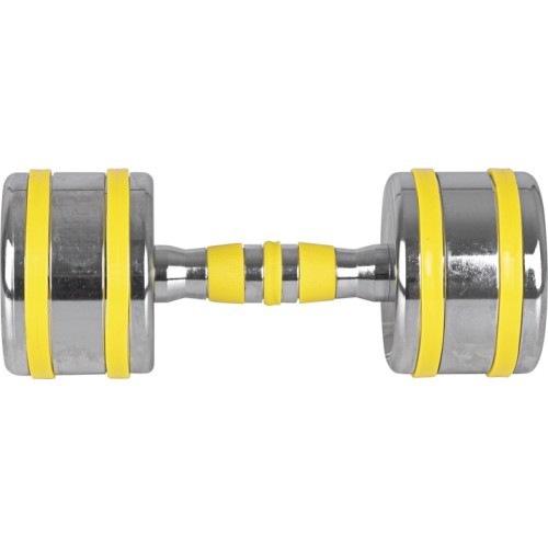Хромированная гантель inSPORTline Yellsteel 9 кг