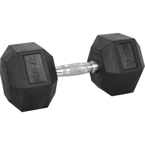 Šešiakampis hantelis inSPORTline Hexsteel 27,5 kg