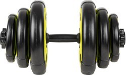 Adjustable Single-Handed Dumbbell inSPORTline 3–18 kg Black-Green