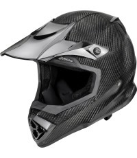 Motokroso šalmas W-TEC Crosscomp - Carbon blizgus