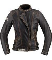 Women’s Leather Motorcycle Jacket W-TEC Black Heart Lizza - Vintage Brown