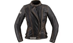 Moteriška odinė motociklininkų striukė W-TEC Black Heart Lizza - Vintažinė ruda