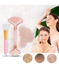 Face Roller & Gua Sha Set inSPORTline Rosado Pro