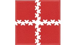 Kampinės dalys dėliojamam kilimėliui inSPORTline Simple, raudonos, 4 vnt.