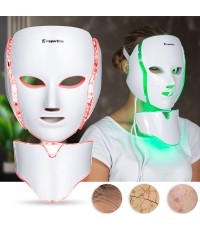 LED šviesos terapijos veido/kaklo kaukė inSPORTline Hilmana