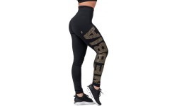 Women’s Leggings Nebbia Gold Print 827 - Black