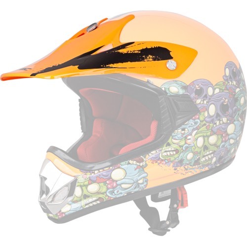 Replacement Peak for V310 Helmet W-TEC  - Zombie Neon Orange