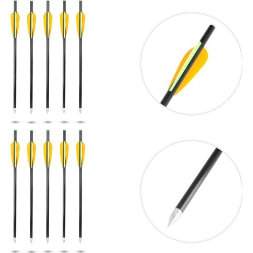 Stiklo pluošto strėlės inSPORTline Frankson 34 cm, 10 vnt.