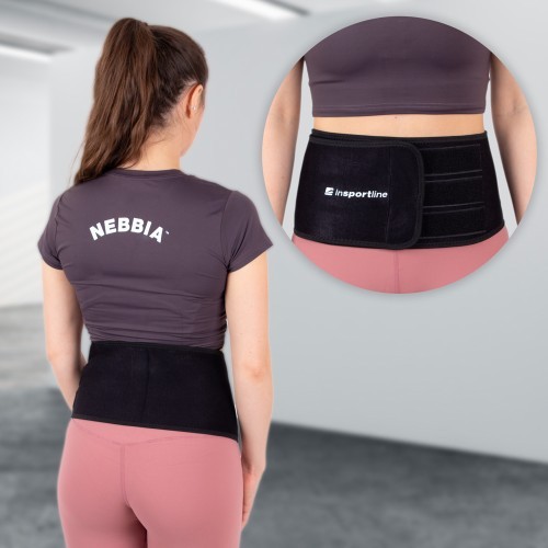 Neopreninis diržas inSPORTline Waistup - Juoda