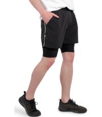 Мужские шорты inSPORTline 2-in-1 Closefit Short - Чёрный