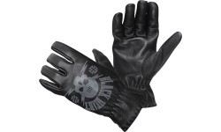Мотоциклетные перчатки W-TEC Black Heart Skull Leather Motorcycle Gloves - Чёрный