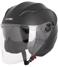 Atviro veido šalmas W-TEC Barcela - Matinė juoda