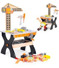 Деревянный детский верстак с инструментами ECOTOYS