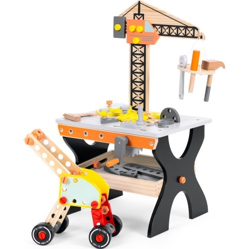 Wooden workshop for children tool table ECOTOYS