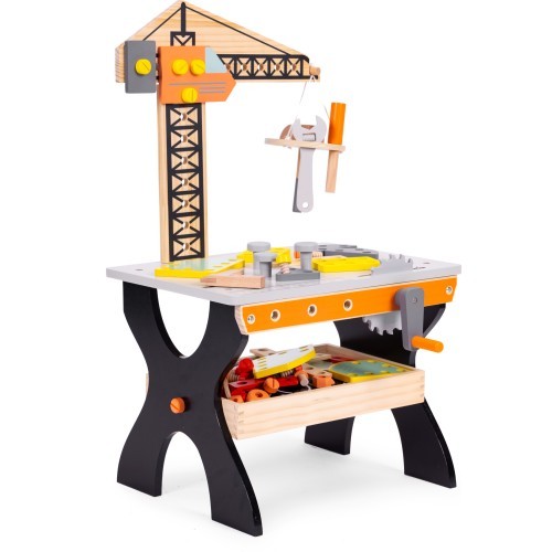 Деревянный детский верстак с инструментами ECOTOYS