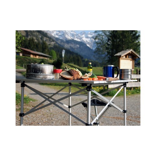 Sudedamas stalas BasicNature Travelchair Roll Table Small, 70x70 cm