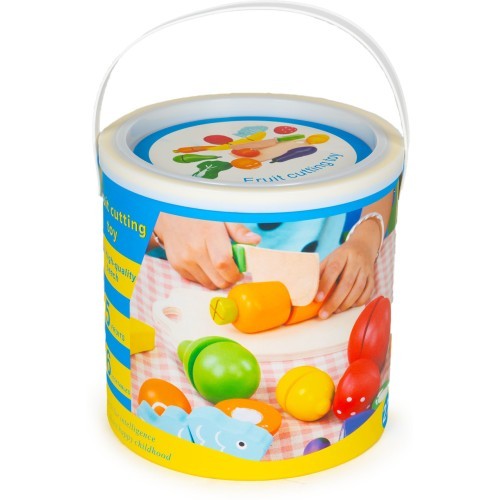 Wooden vegetables and fruits for cutting 13 pieces