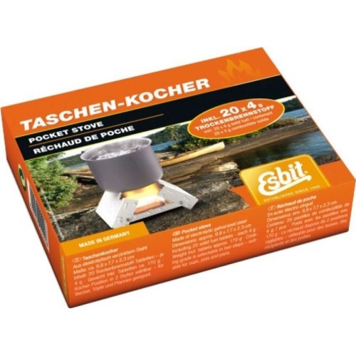 GERMAN ESBIT® FOLD. STOVE W.FUEL TAB.