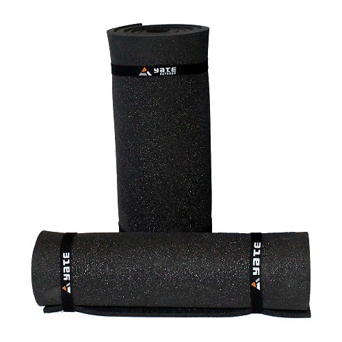 Kilimėlis Yate EVA Classic Wide, 10 mm, su guminėmis juostelėmis, juodas