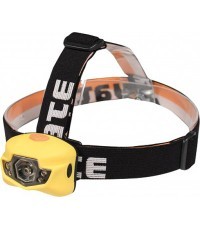 Prožektorius ant galvos Yate Panter 3W Cree + 2 LED, geltonas