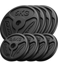 Cast Iron Weights Set Marbo Slim, 30kg / 4x5kg + 4x2.5kg