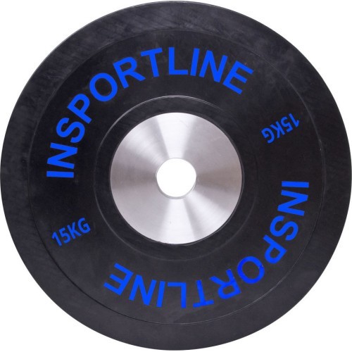 Guminis svorio diskas inSPORTline Bumper Plate 15 kg