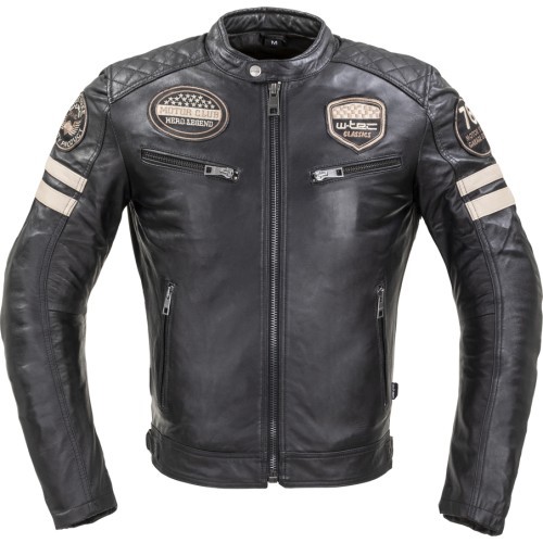 Men’s Leather Jacket W-TEC Milano - Black