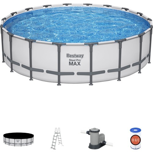 Karkasinis baseinas SteelPRO 549x132 cm, apvalus