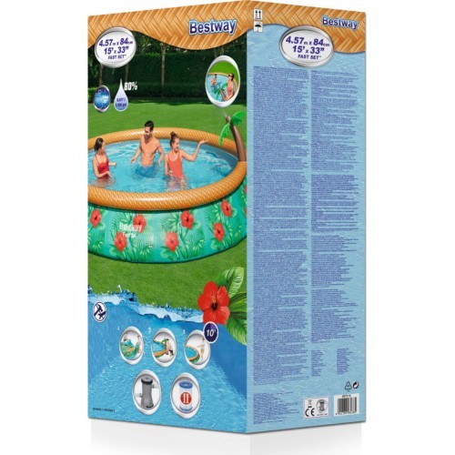 Baseinas Bestway 457x84 cm, apvalus, su filtro siurbliu