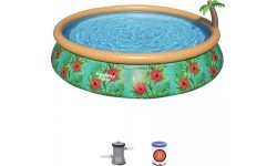 Baseinas Bestway 457x84 cm, apvalus, su filtro siurbliu