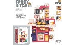 Kitchen Kitchenette with Light, Sound and Water Function 80 pieces. Red